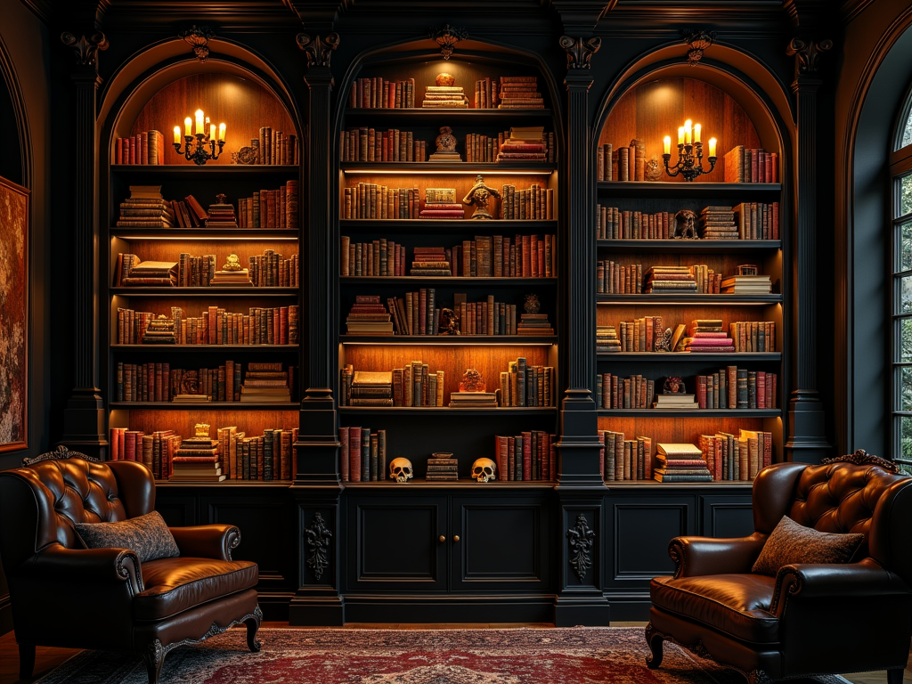 Illuminate Your Bookshelf with Gothic Elegance