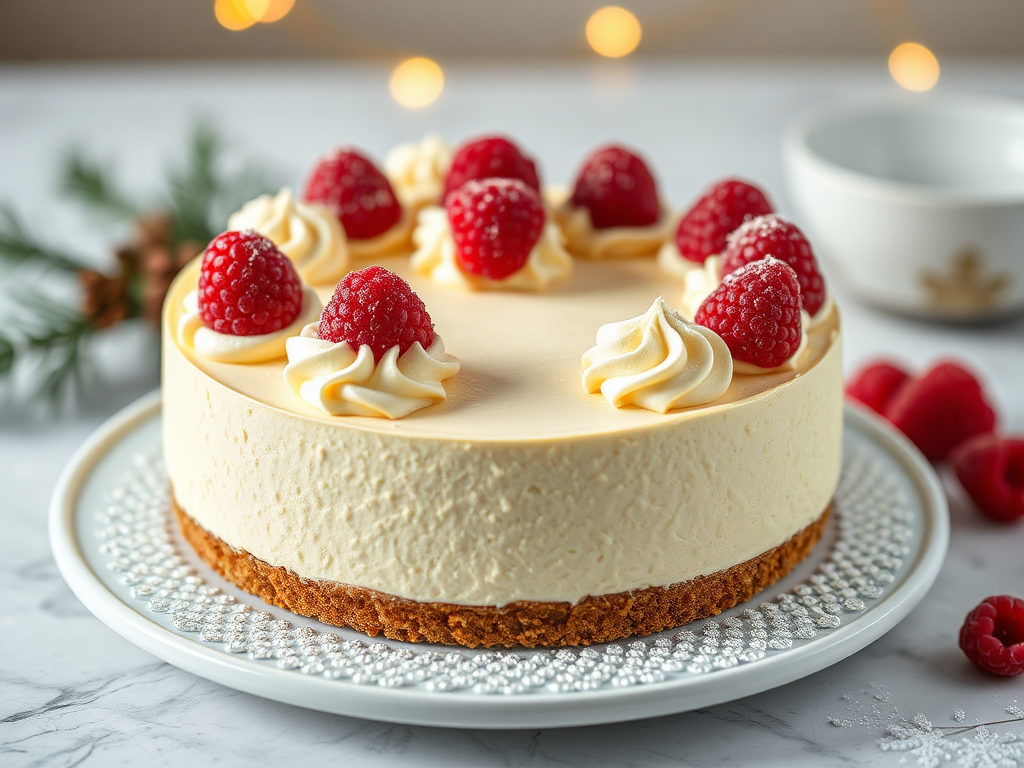 Image for White Chocolate Raspberry Cheesecake