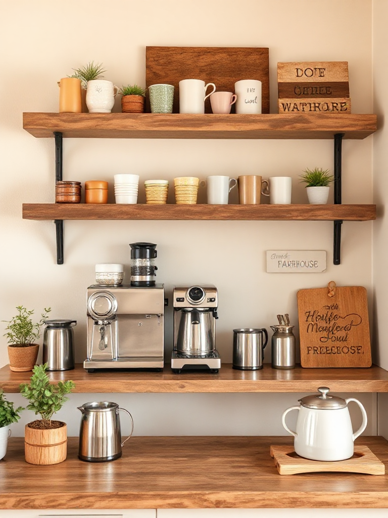 Farmhouse coffee bar ideas