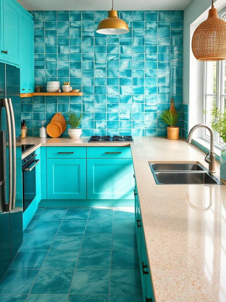 Vibrant kitchen flooring ideas