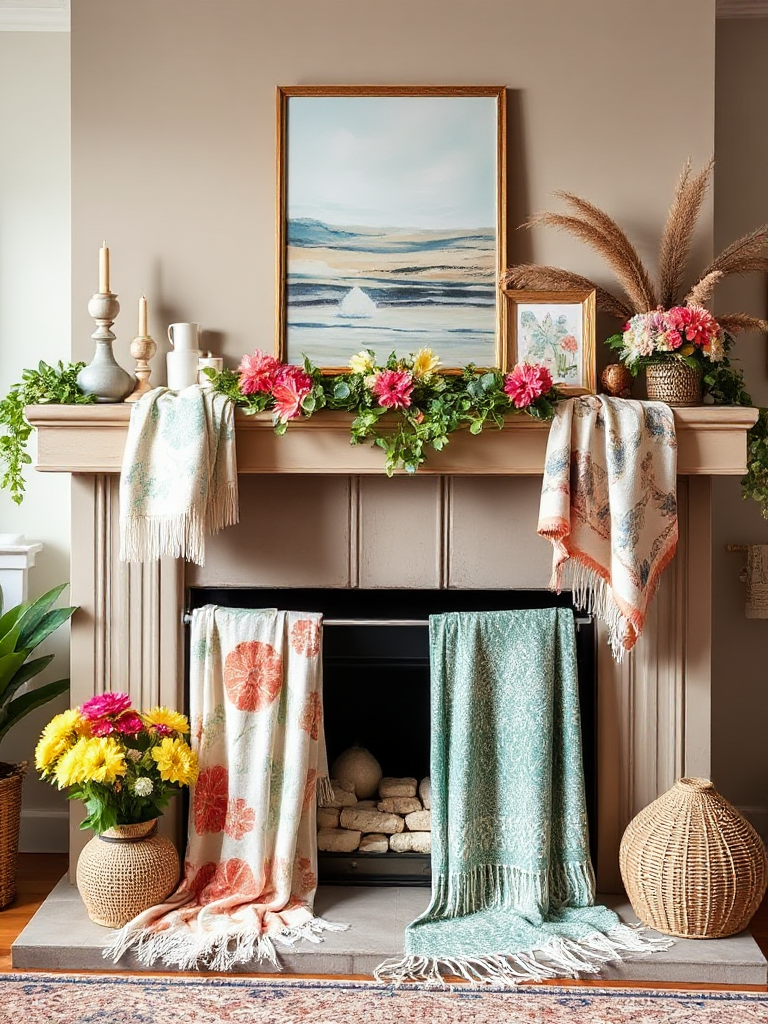 Summer Mantel Decorating Ideas