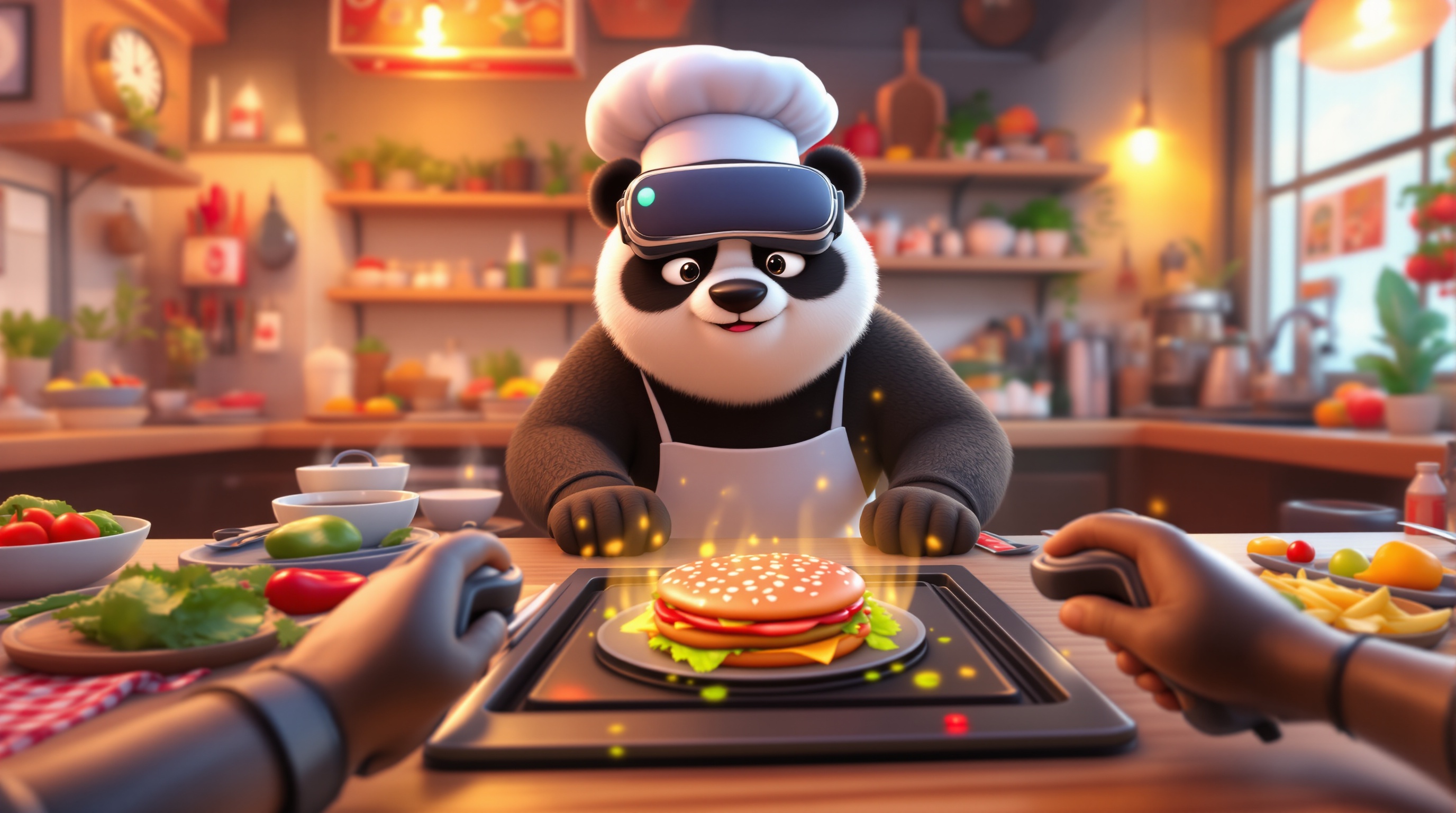 Análisis del gameplay de Cooking Clash VR con un cliente pingüino