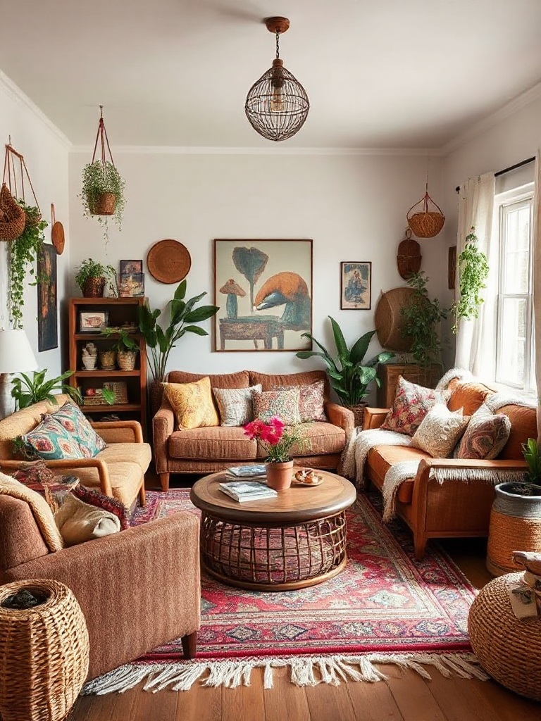 Inspiring boho living room ideas