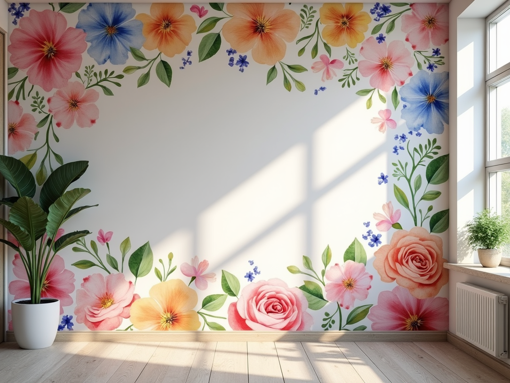 Stunning Watercolor Blooms Wallpaper Designs