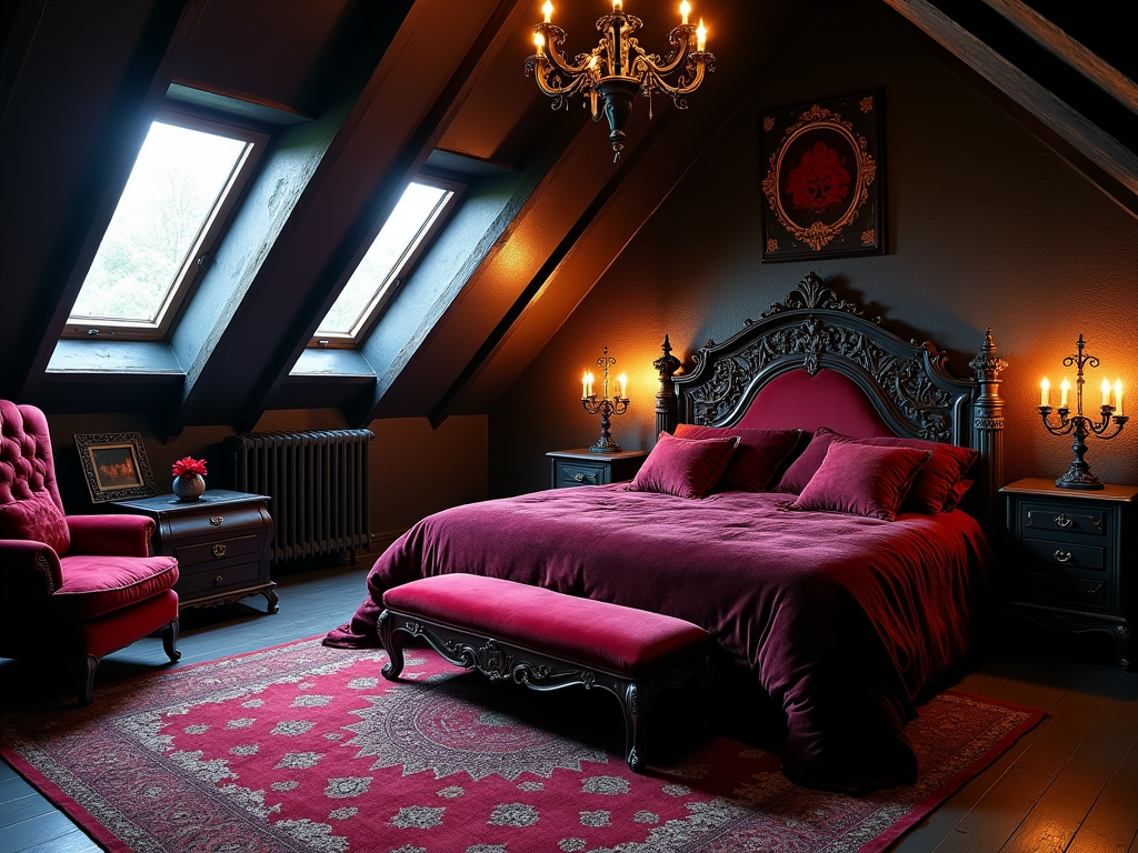 Gothic Attic Bliss: 12 Stunning Bedroom Designs