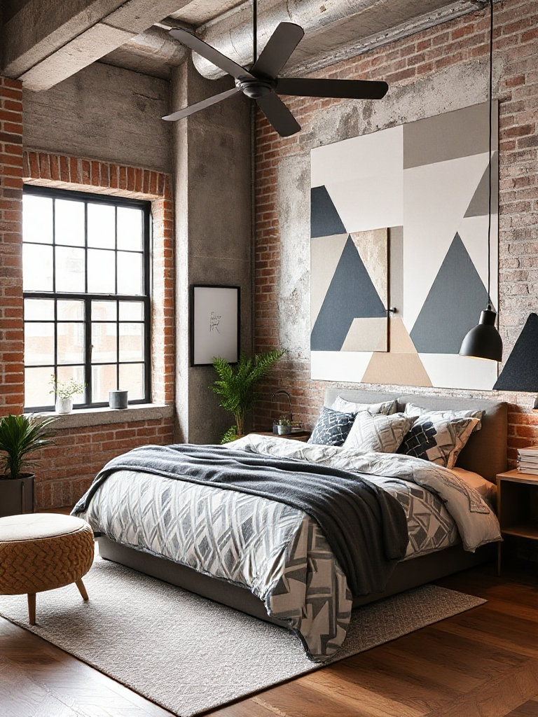 Modern industrial bedroom ideas