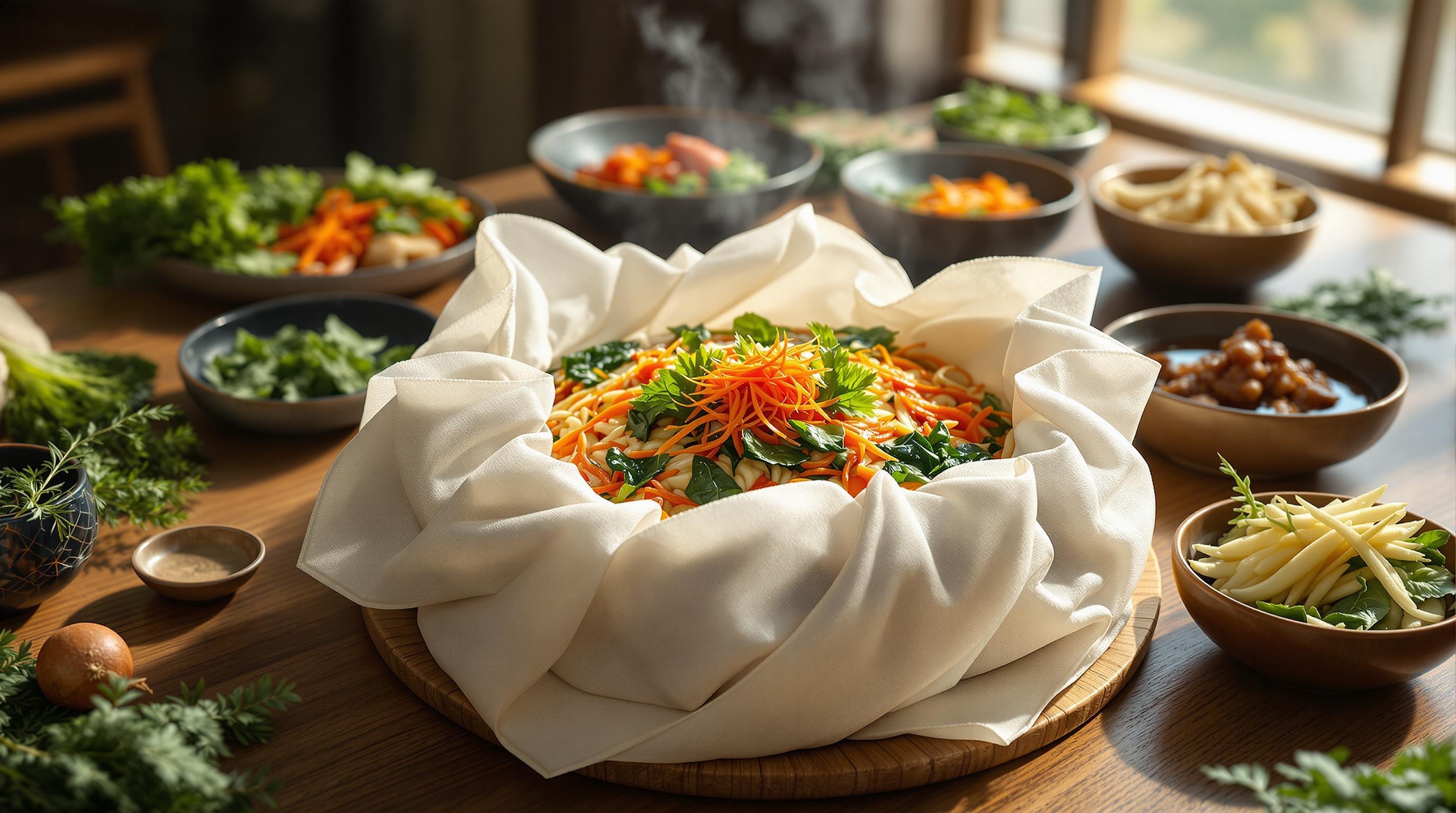 🌸꽃처럼 피어난 보자기 비빔밥