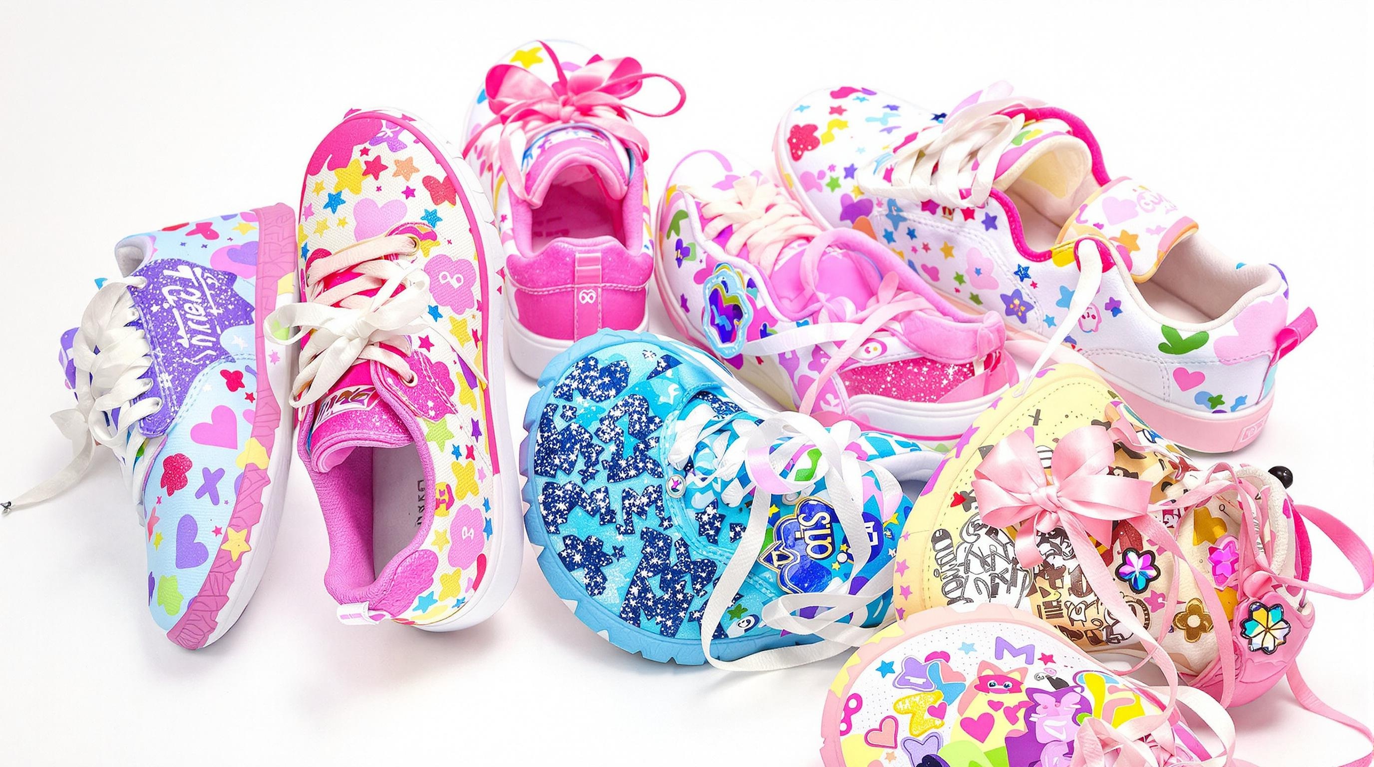 Colored girls' sneakers