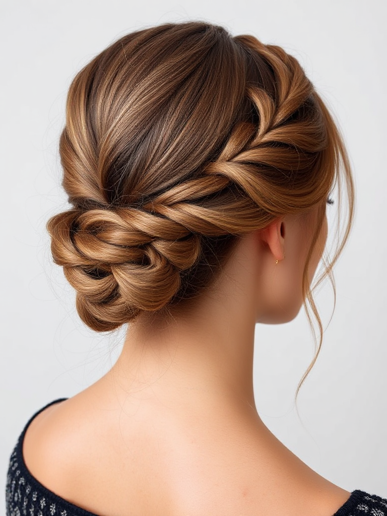 Braided Updo for Short Hair