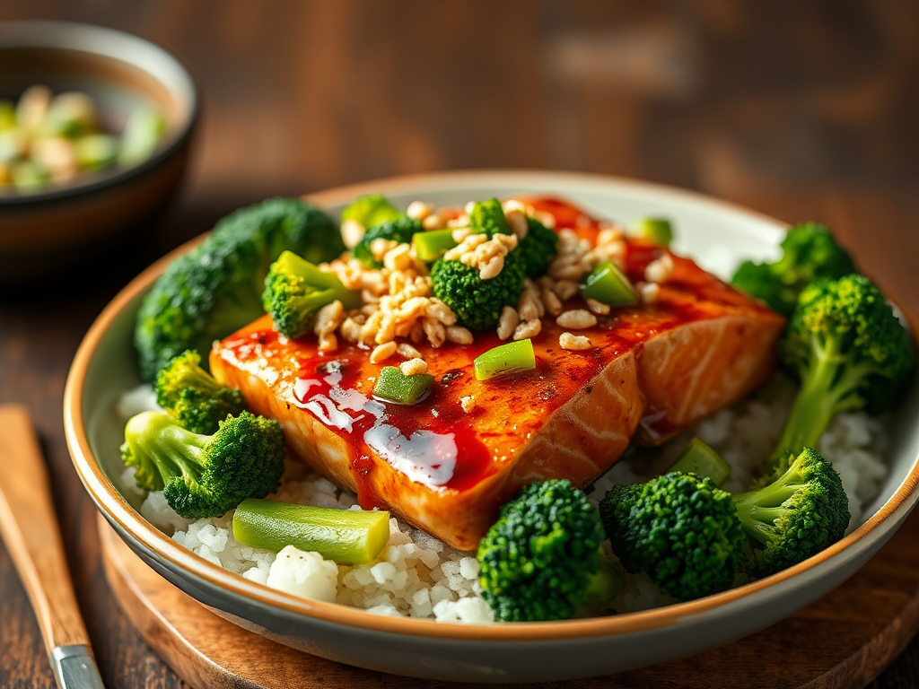 Image for Teriyaki Salmon with Broccoli