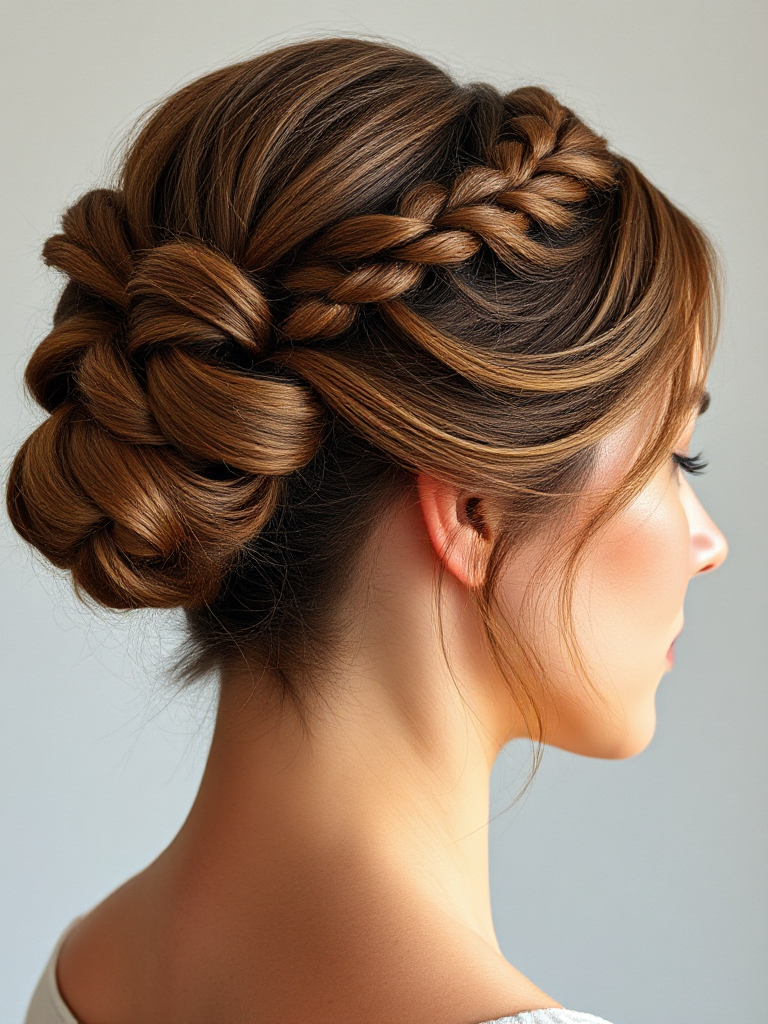 Braided Updo for Short Hair