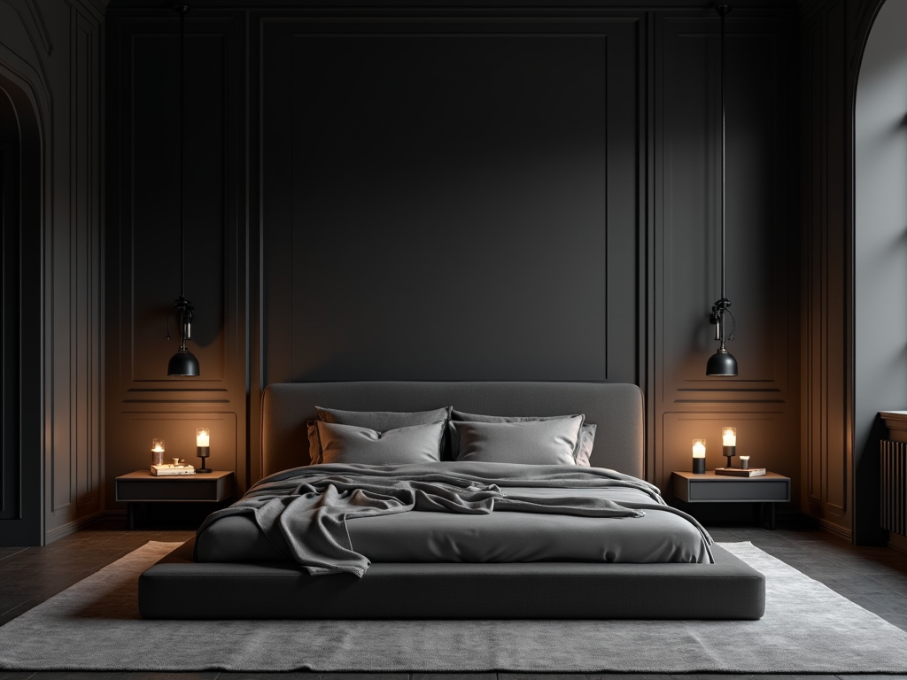 Minimalist Gothic Bedroom Designs: Dark Elegance