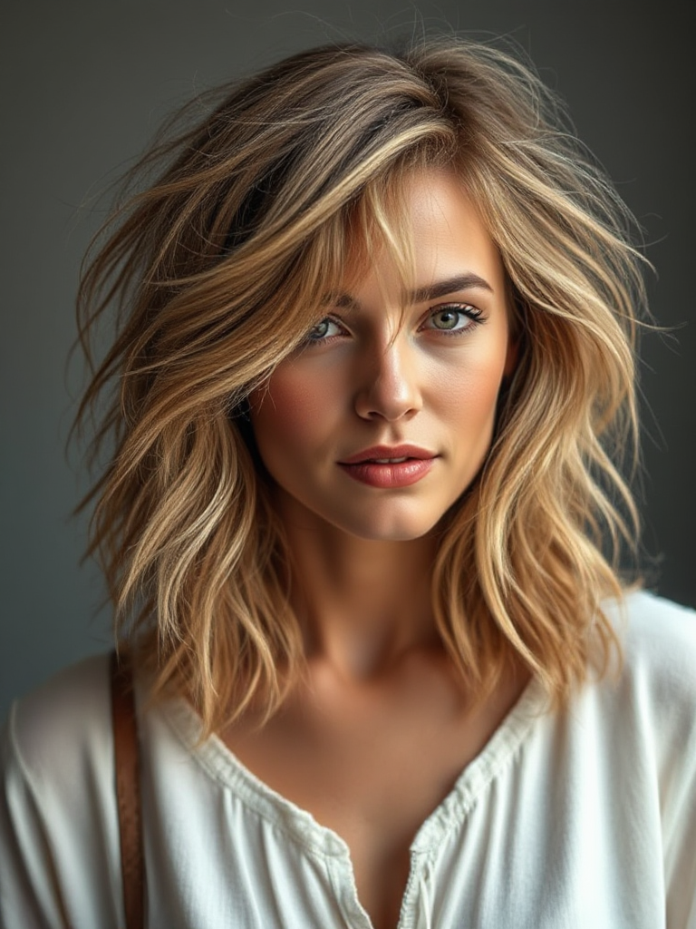 Shoulder-Length Shag Hairstyles