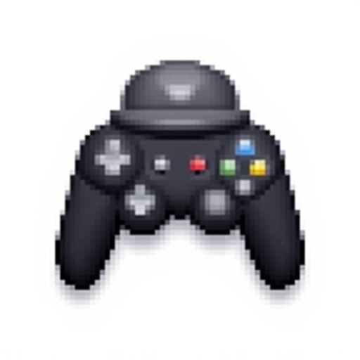 gaming controller with a hat on