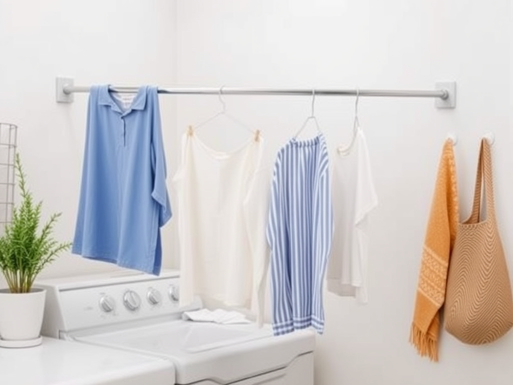 Image for Hang a Tension Rod for Drying Clothes