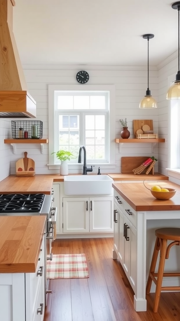 Butcher Block Countertops for a Cozy Feel