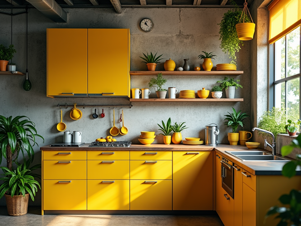 Brighten Up Your Kitchen: Embrace Yellow Accents and Greenery