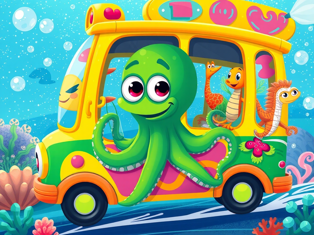 The Octopus Who Rode the Rainbow Bus