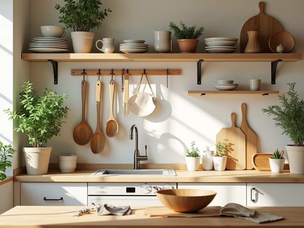 Serene Zen-Inspired Kitchen: Embrace Bamboo and Cottage Charm