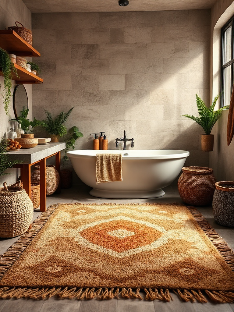 Boho Bathroom Rug Ideas