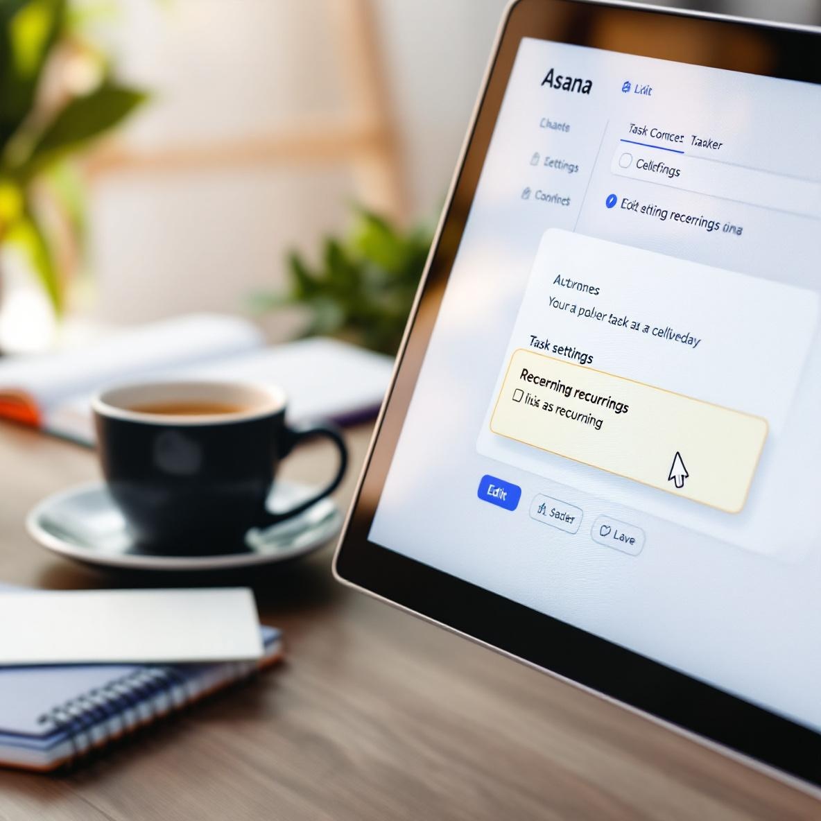 A close-up of a computer screen showing Asana