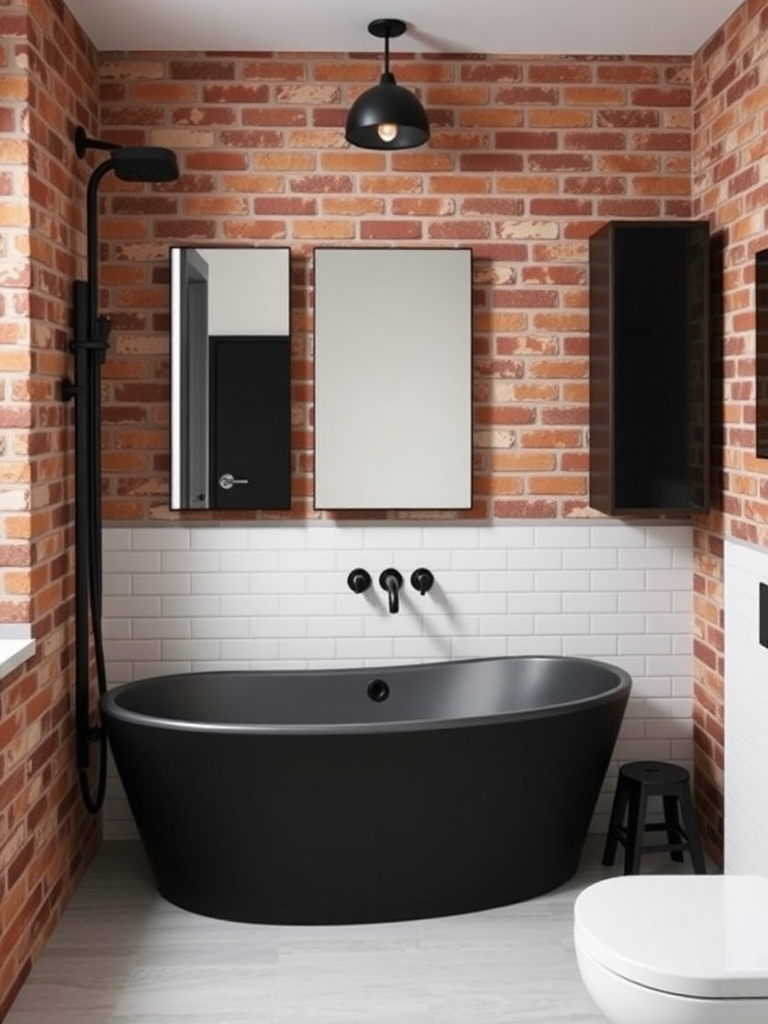 Contemporary Bathroom Design with Industrial Touches