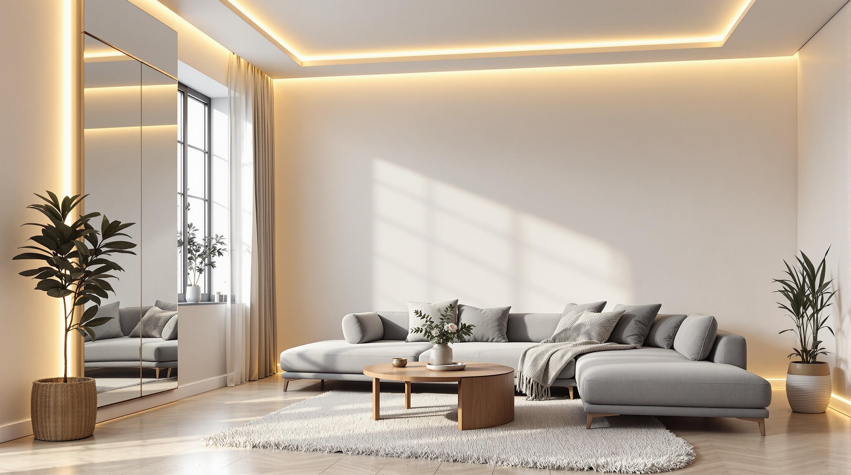 스마트 조명과 대형 거울로 시각적 공간 확장