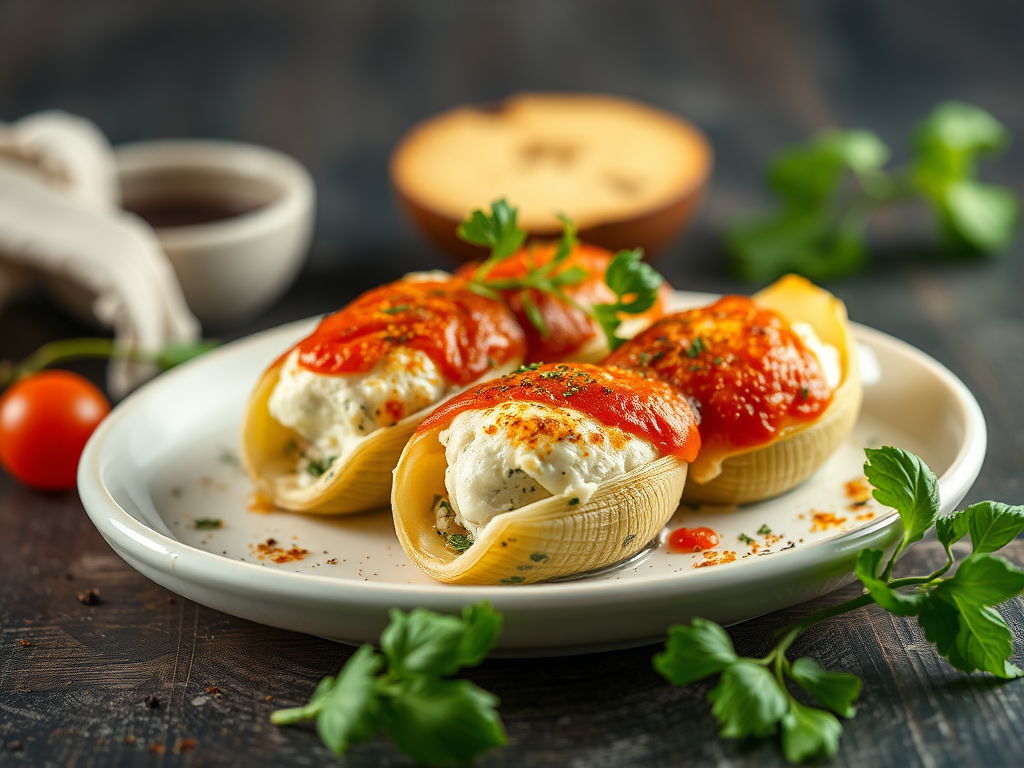 Image for Zucchini and Ricotta Stuffed Shells: