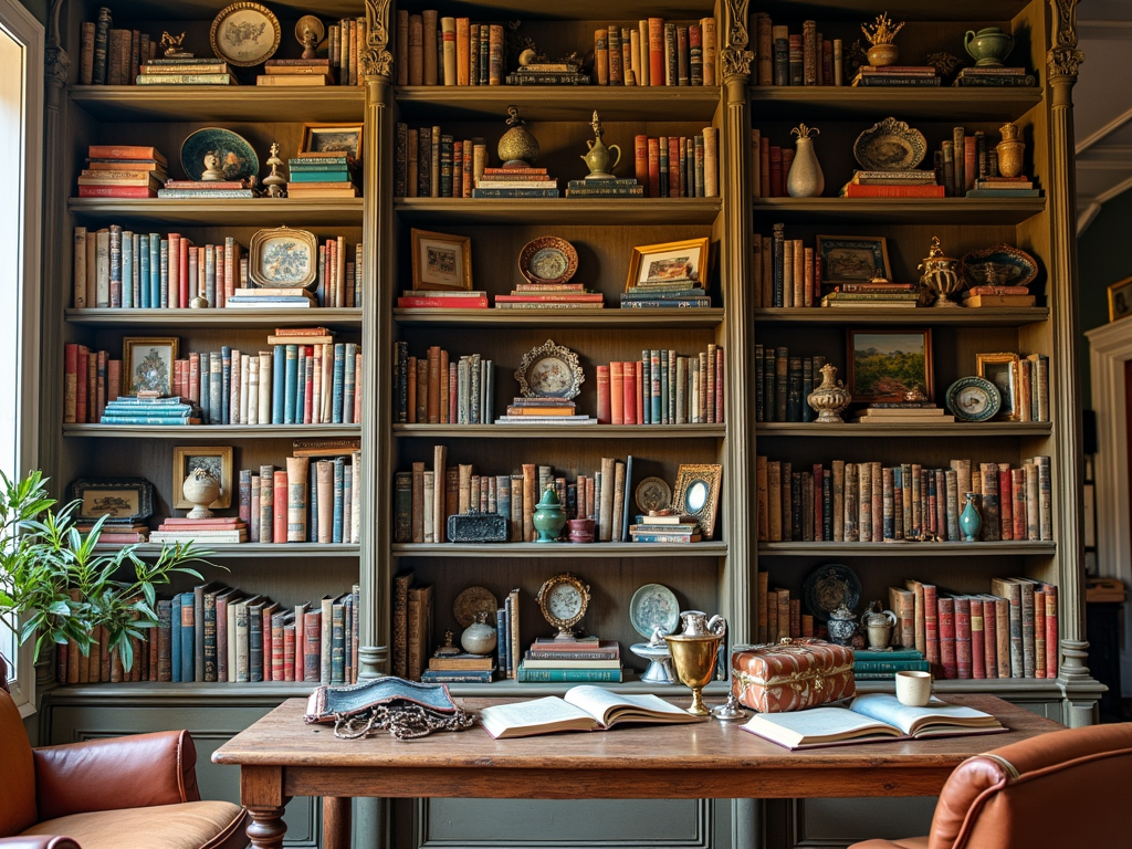 Embrace Vintage Charm: Maximalist Bookcase Styling