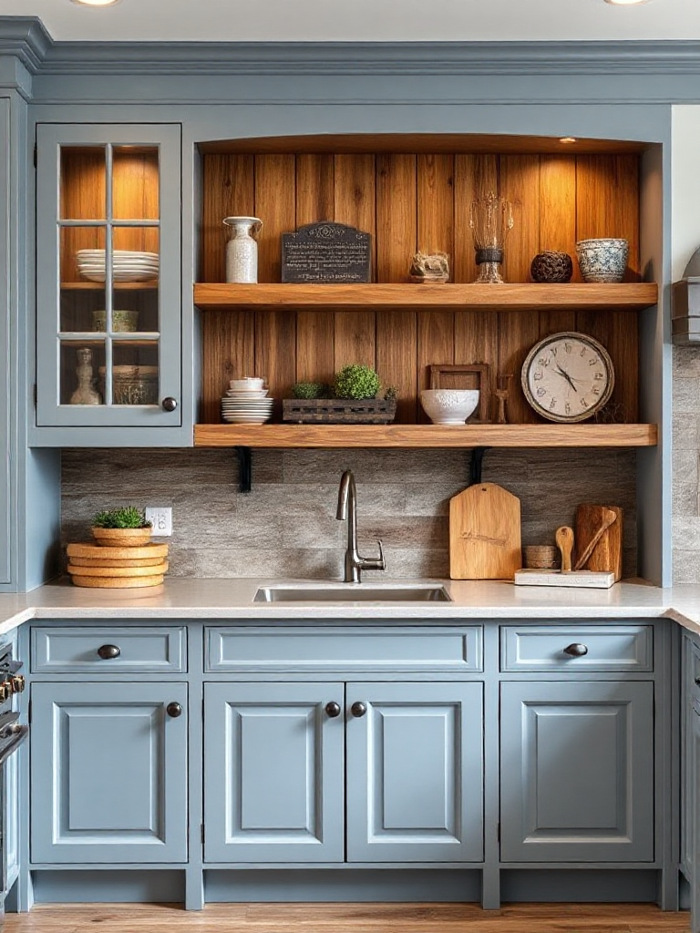 Stunning blue-gray kitchen cabinet ideas