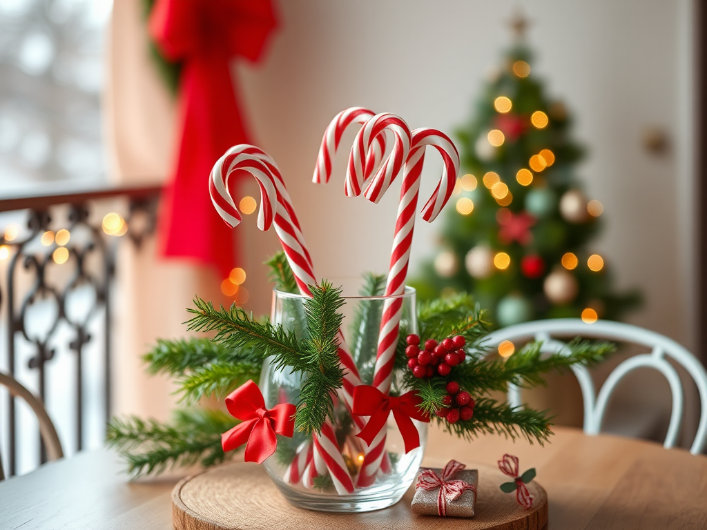 Image for Candy Cane Vase Centerpiece