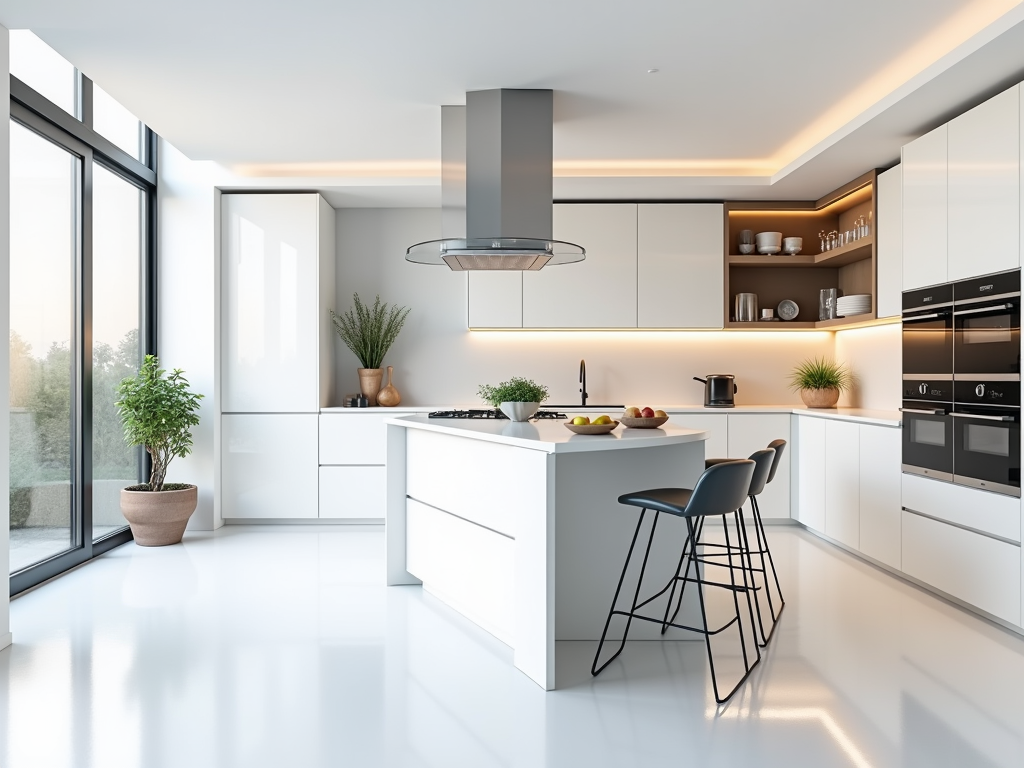 Transform Your Space: Ultra-Modern Kitchens with Glossy White Surfaces