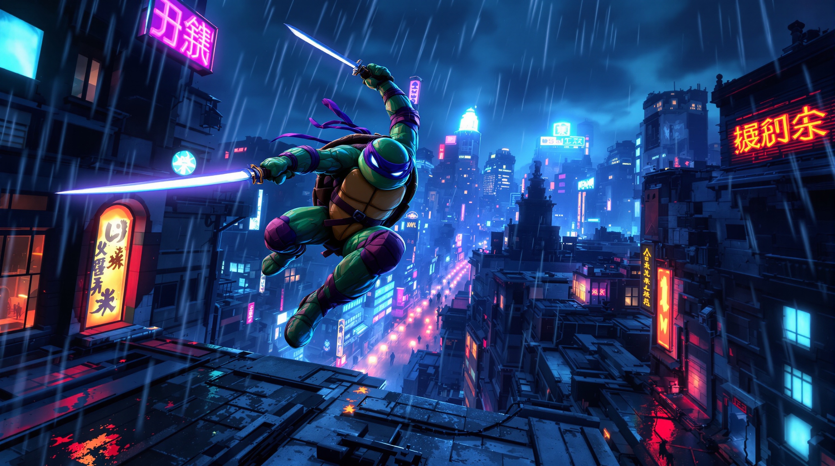 Análisis del combate visceral en TMNT Empire City VR con los nunchakus de Michelangelo
