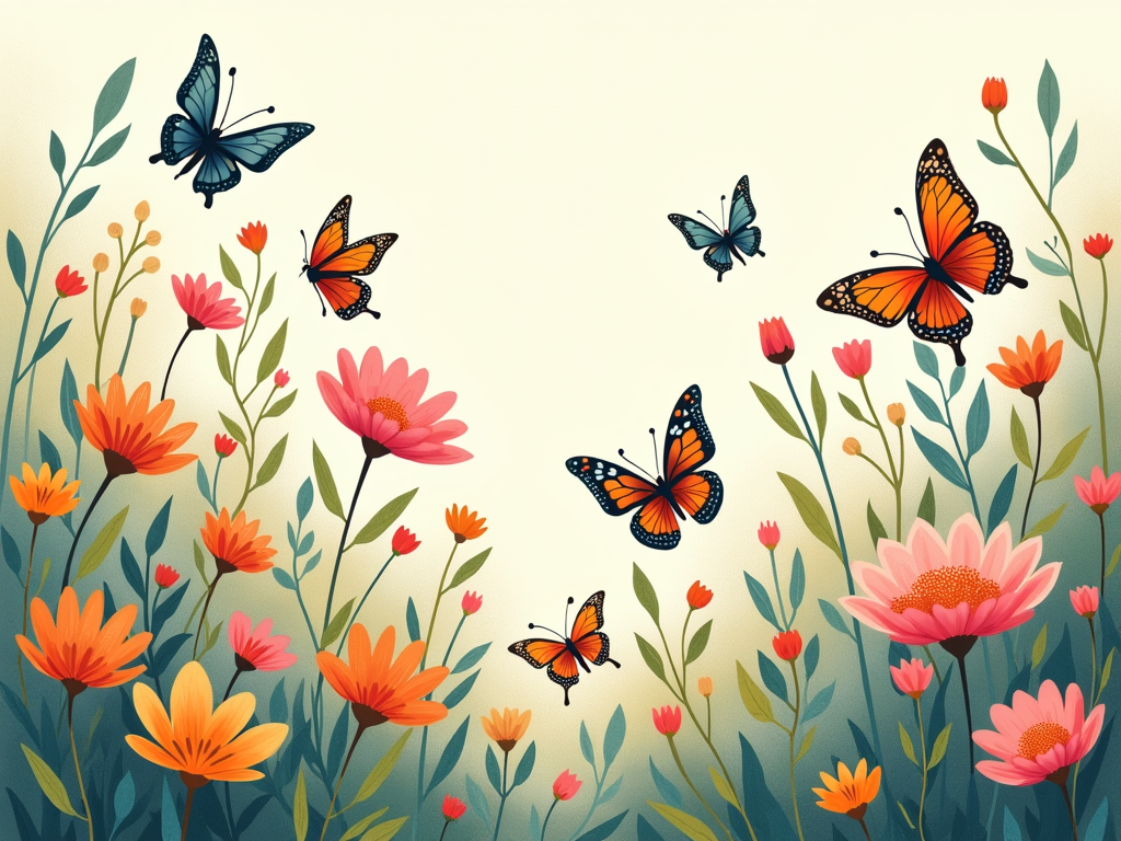 Transform Your Space with Butterfly Garden Wallpaper