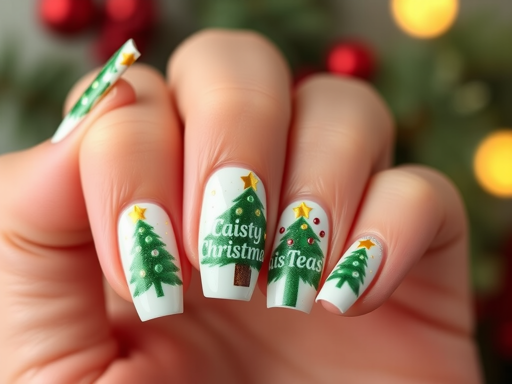 Image for Christmas Tree Nail Art