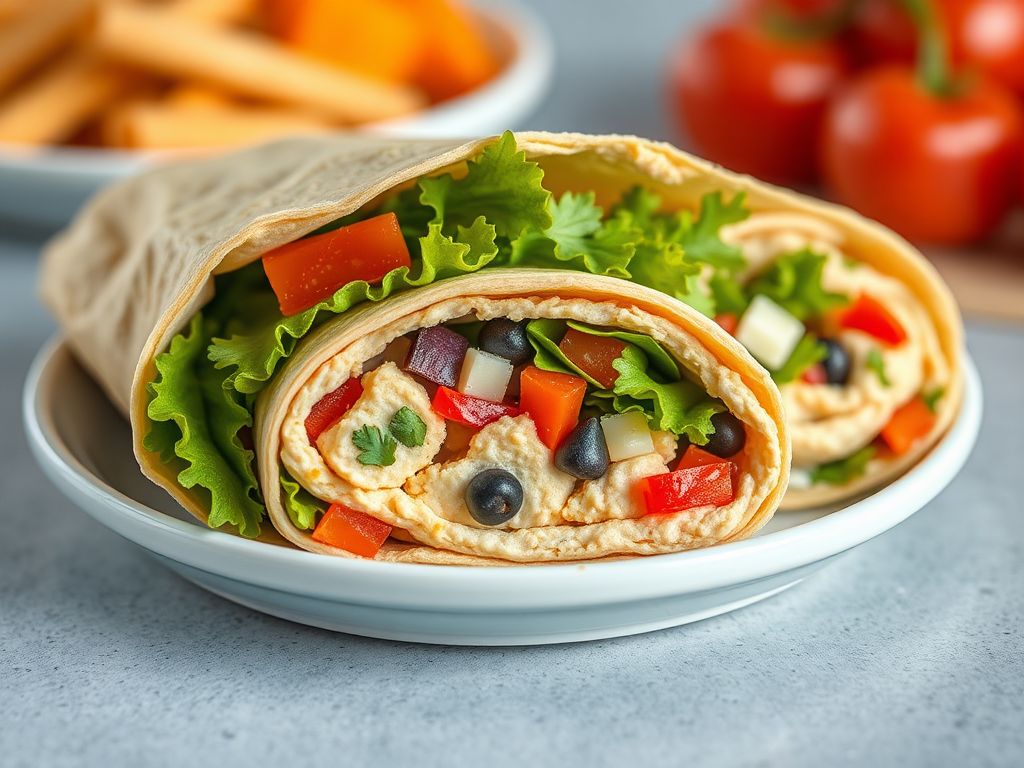 Image for Hummus and Veggie Wrap