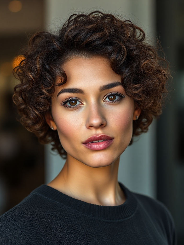 Medium-Length Curly Hair