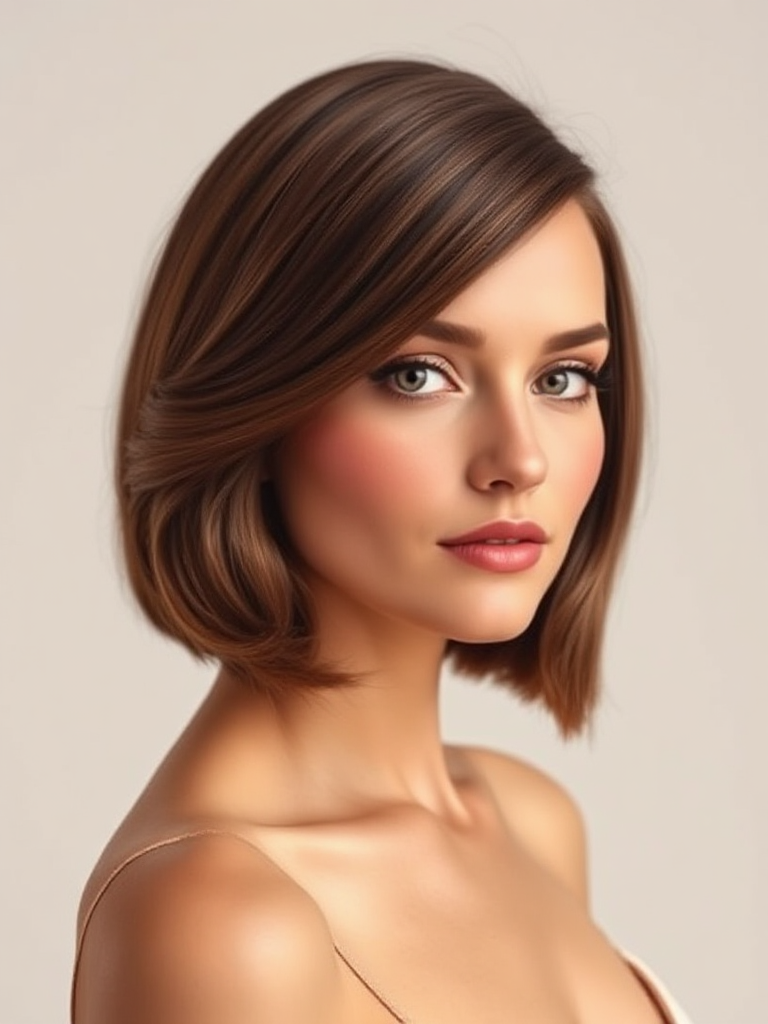 Chin-Length Hair for Oval Faces