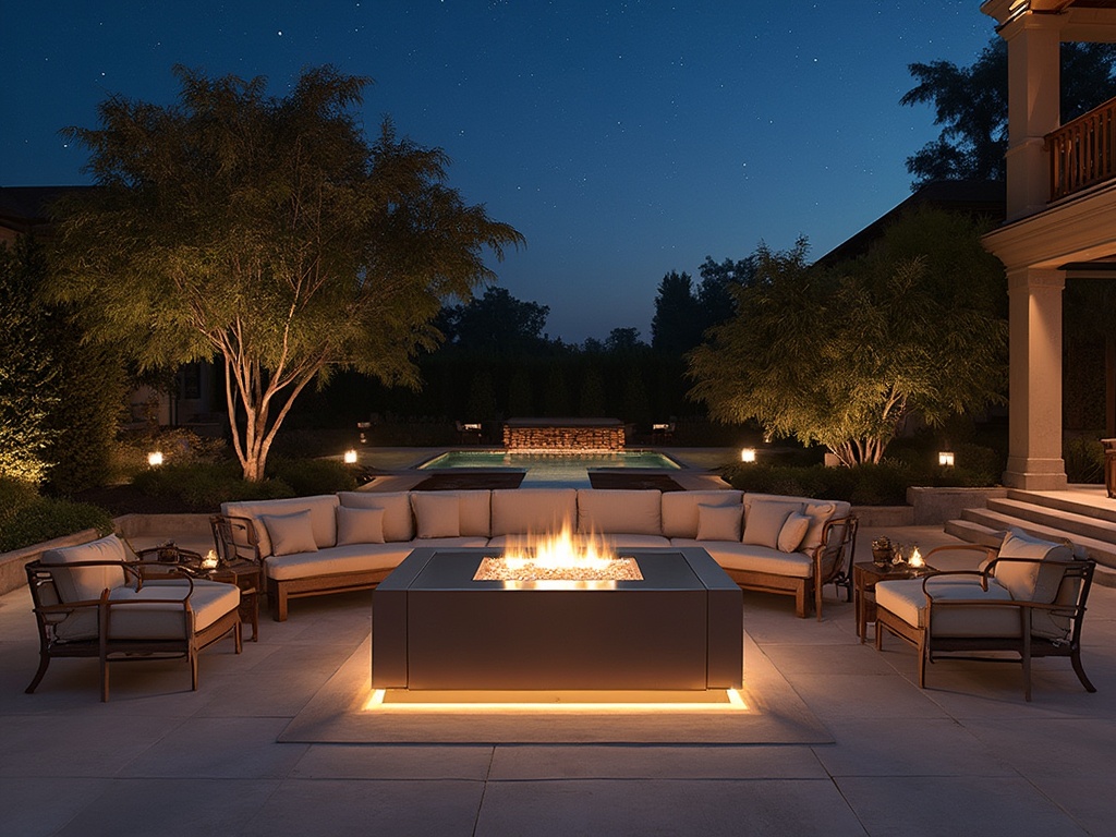 Metal Fire Table with Surround