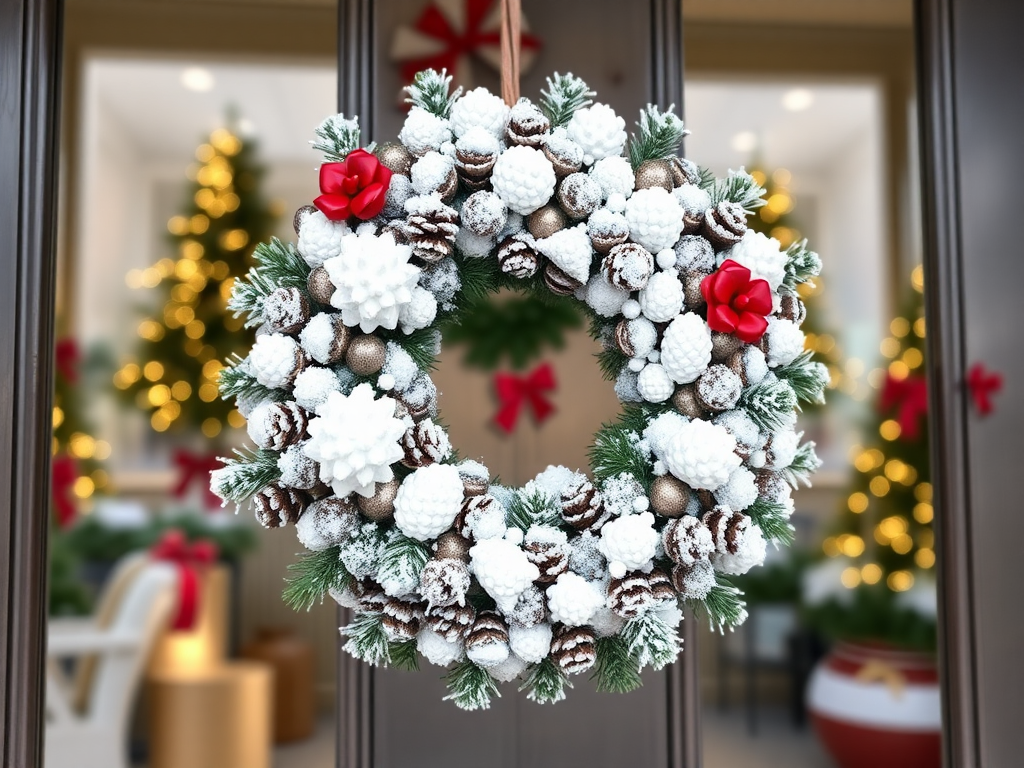 Image for Snowy Pinecone Wreath: