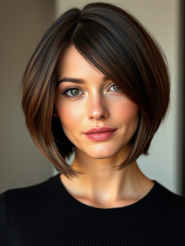 Chin-Length Hair for Oval Faces