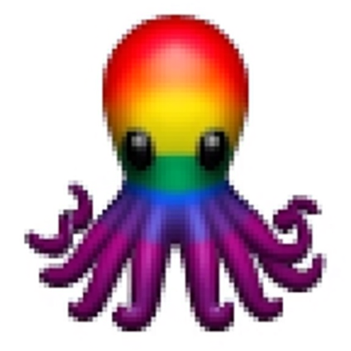 Octopus with pride flag