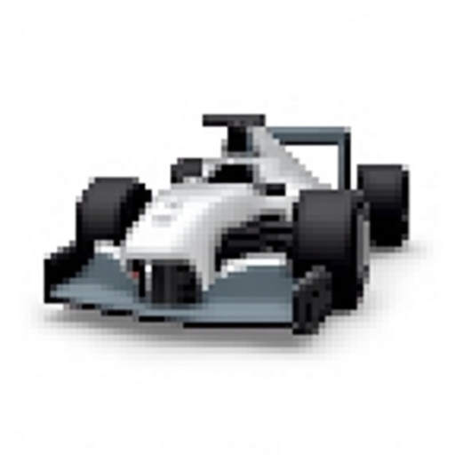 A fun and cute iOS emoji of a Mercedes formula 1