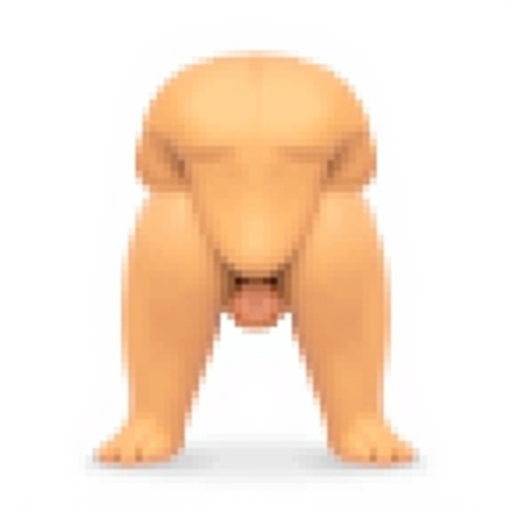 Naked erect gay man