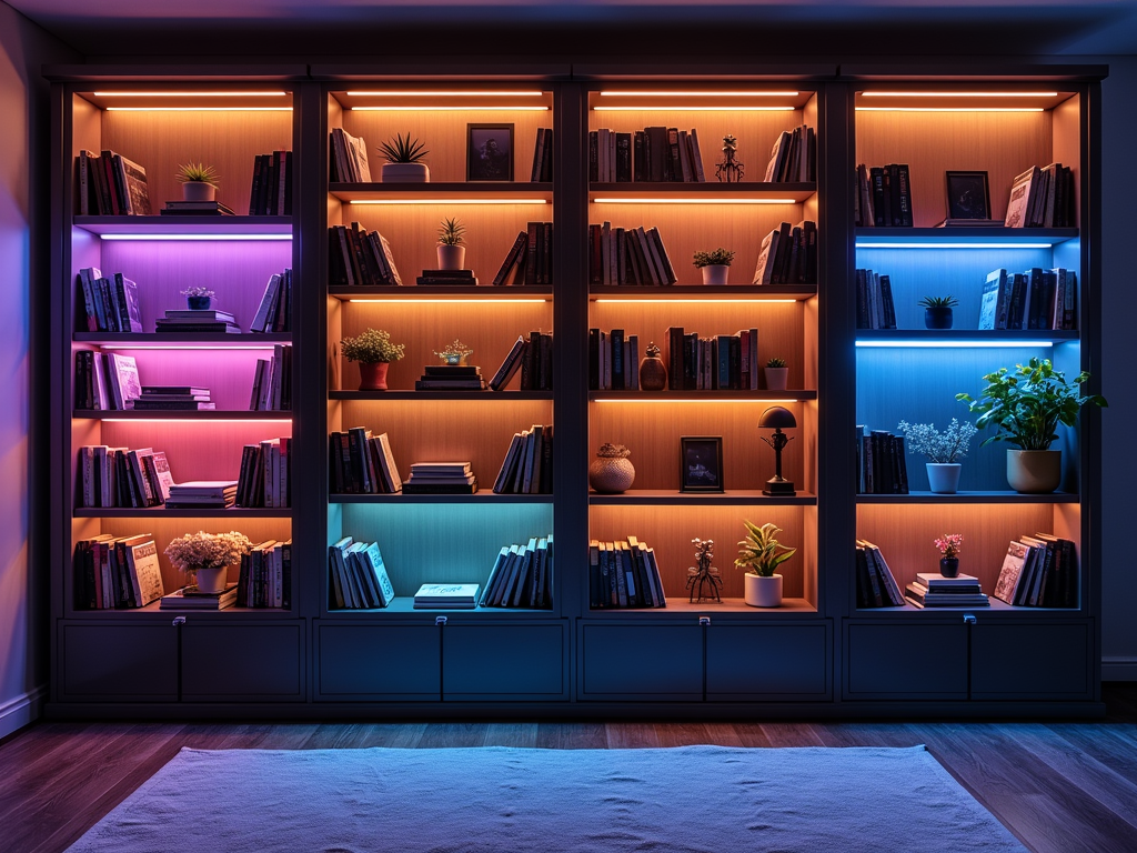 Illuminate Your Bookshelves: Futuristic Lighting Ideas