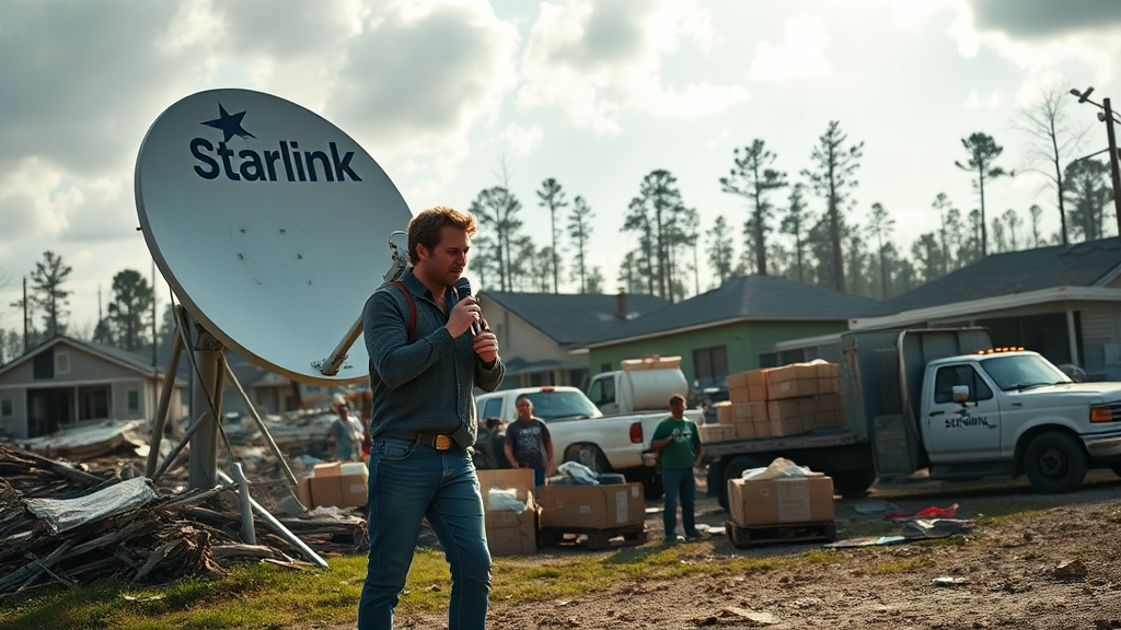 스타링크를 통해 소통하는 모습