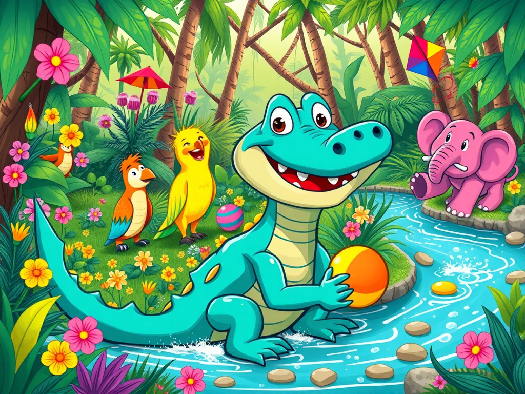 The Turquoise Crocodile and the Toy Parade