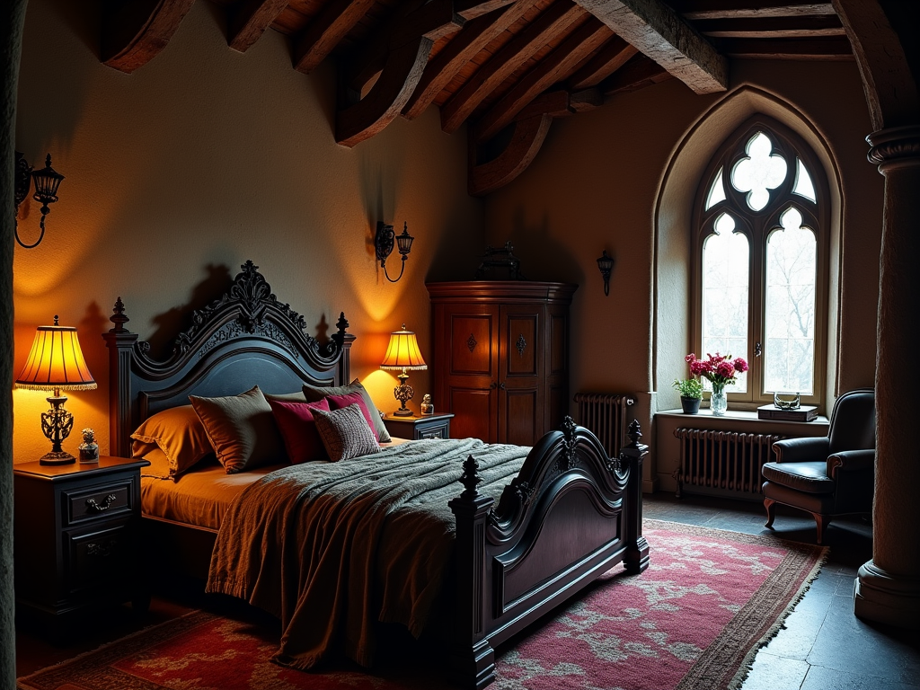 Mystical Gothic Retreats: 12 Dark Bedroom Designs