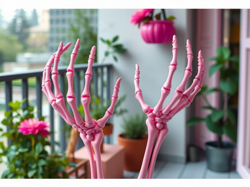 Image for Pink Skeleton Hands: