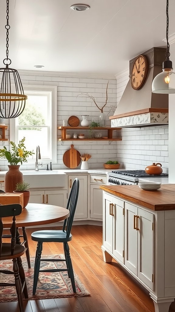 Rustic Farmhouse Kitchen with Modern Appliances